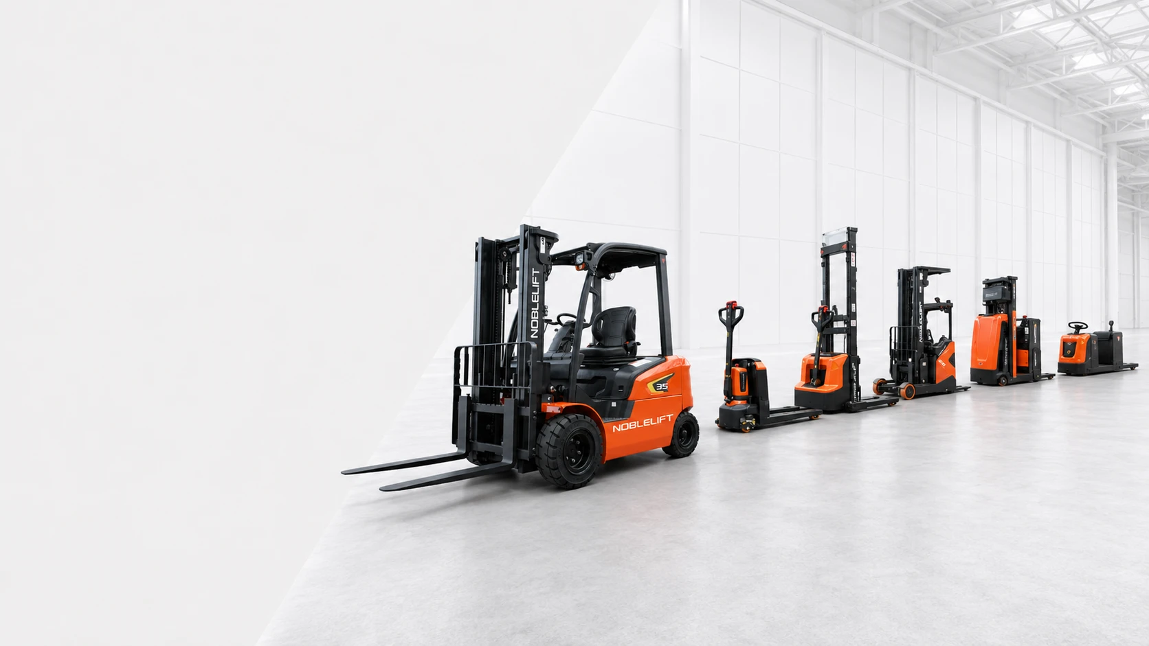 Noblelift material handling equipment lineup